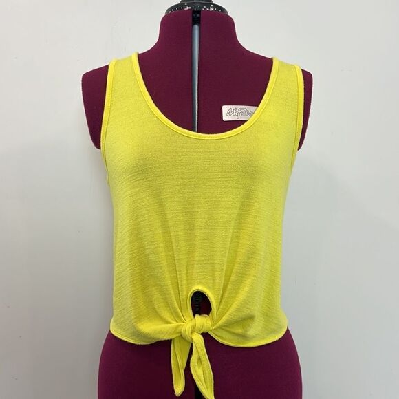 Wilfred Free Yellow Summer Top Front Tie - Picture 2 of 9